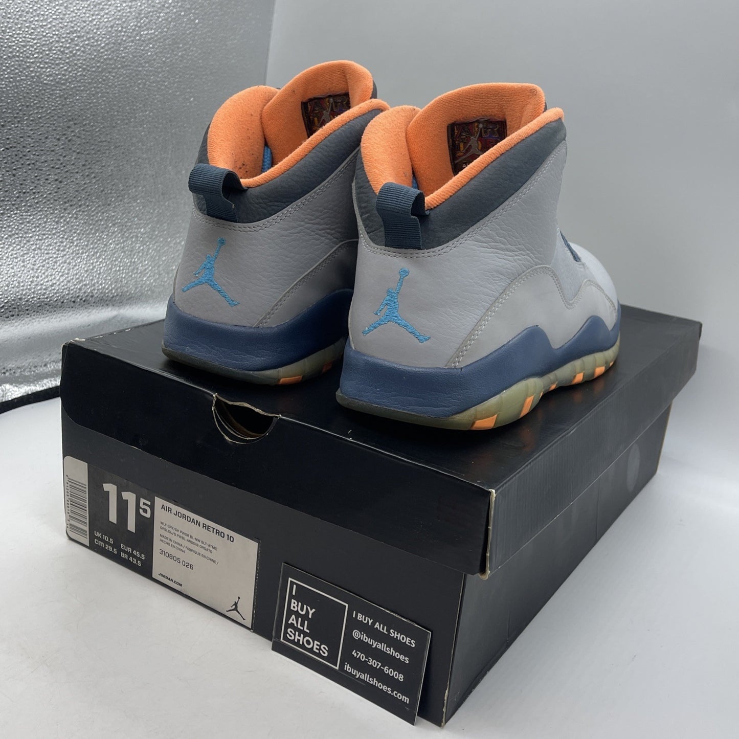 Size 11.5 - Air Jordan 10 Retro Bobcats (310805-026)