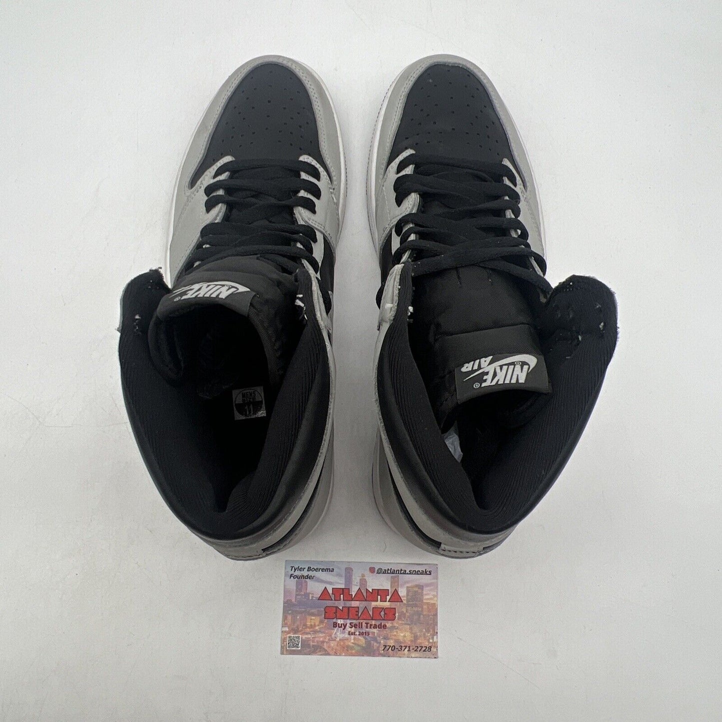 Size 11 - Jordan 1 Retro OG High Shadow 2.0 Black Grey Suede Leather(555088-035)