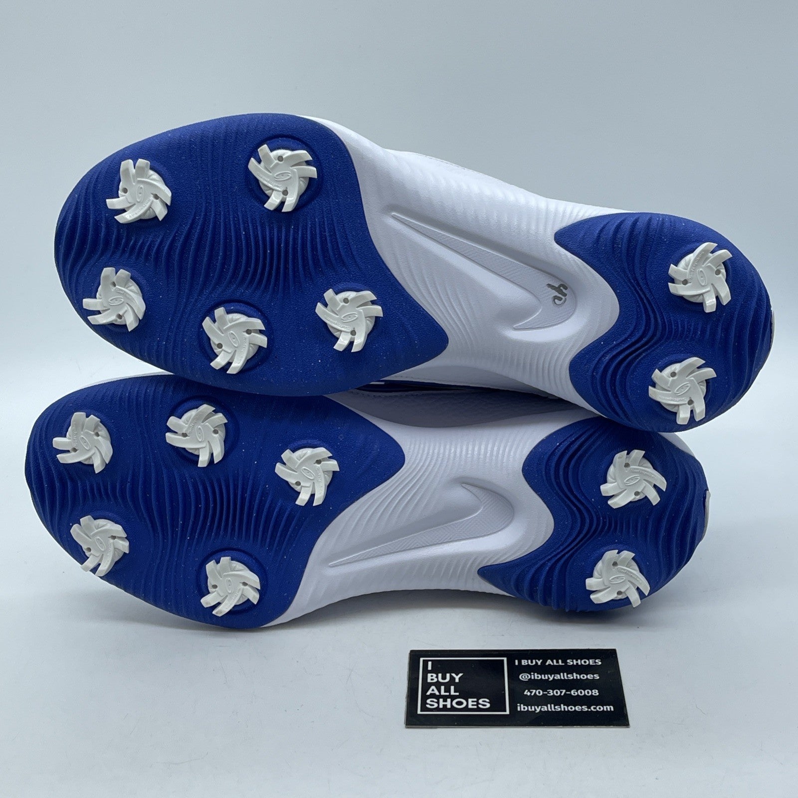Size 10 - Nike Victory Pro 3 Golf Cleats White Royal Blue (DV6800-140)