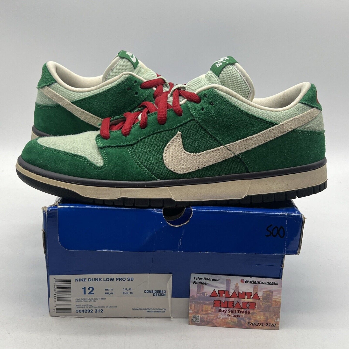 Size 12 - Nike Dunk Pro SB Low Green Suede (304292-312)