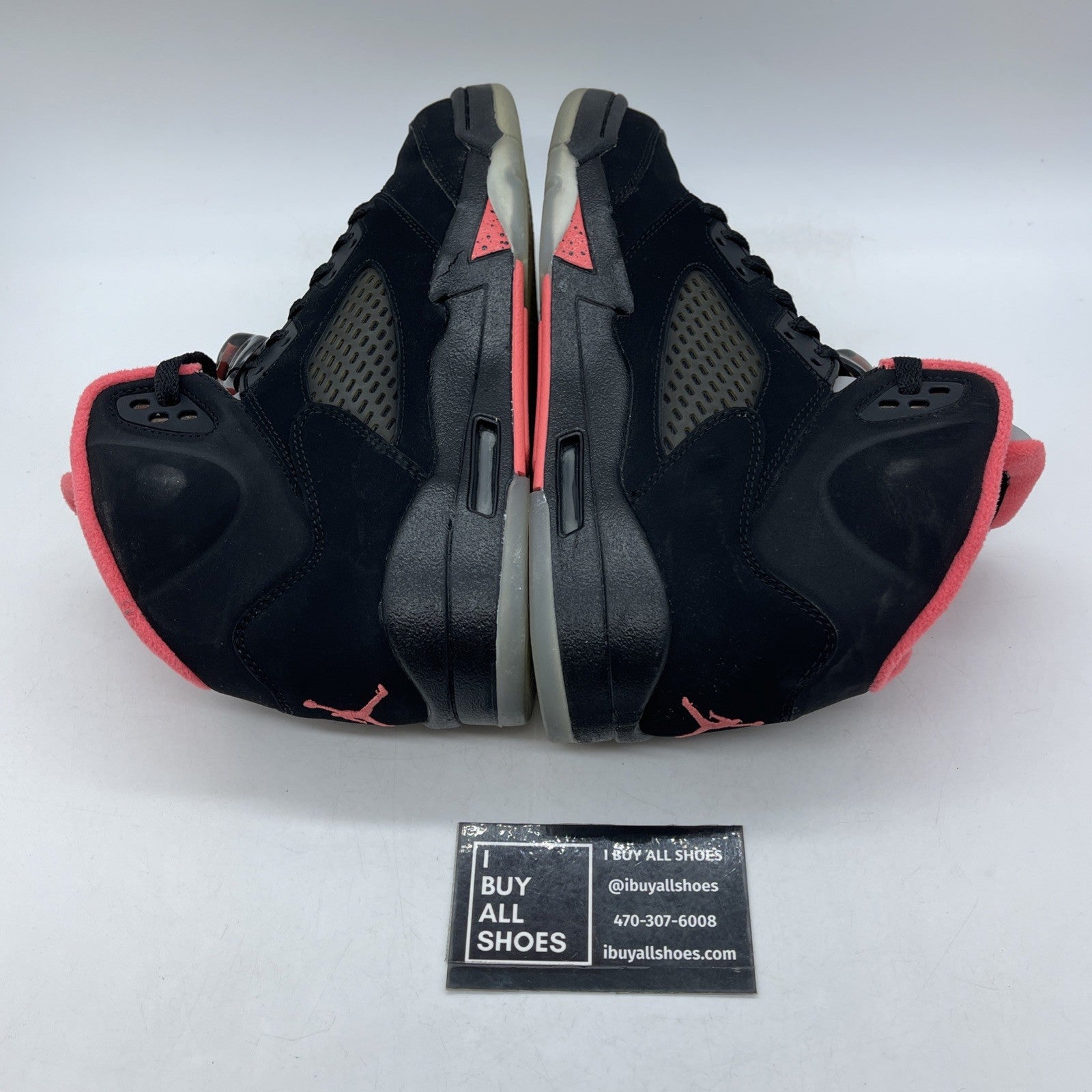 Size 7Y (GS) - Jordan 5 Retro Mid Black Pink Suede (440892-001)