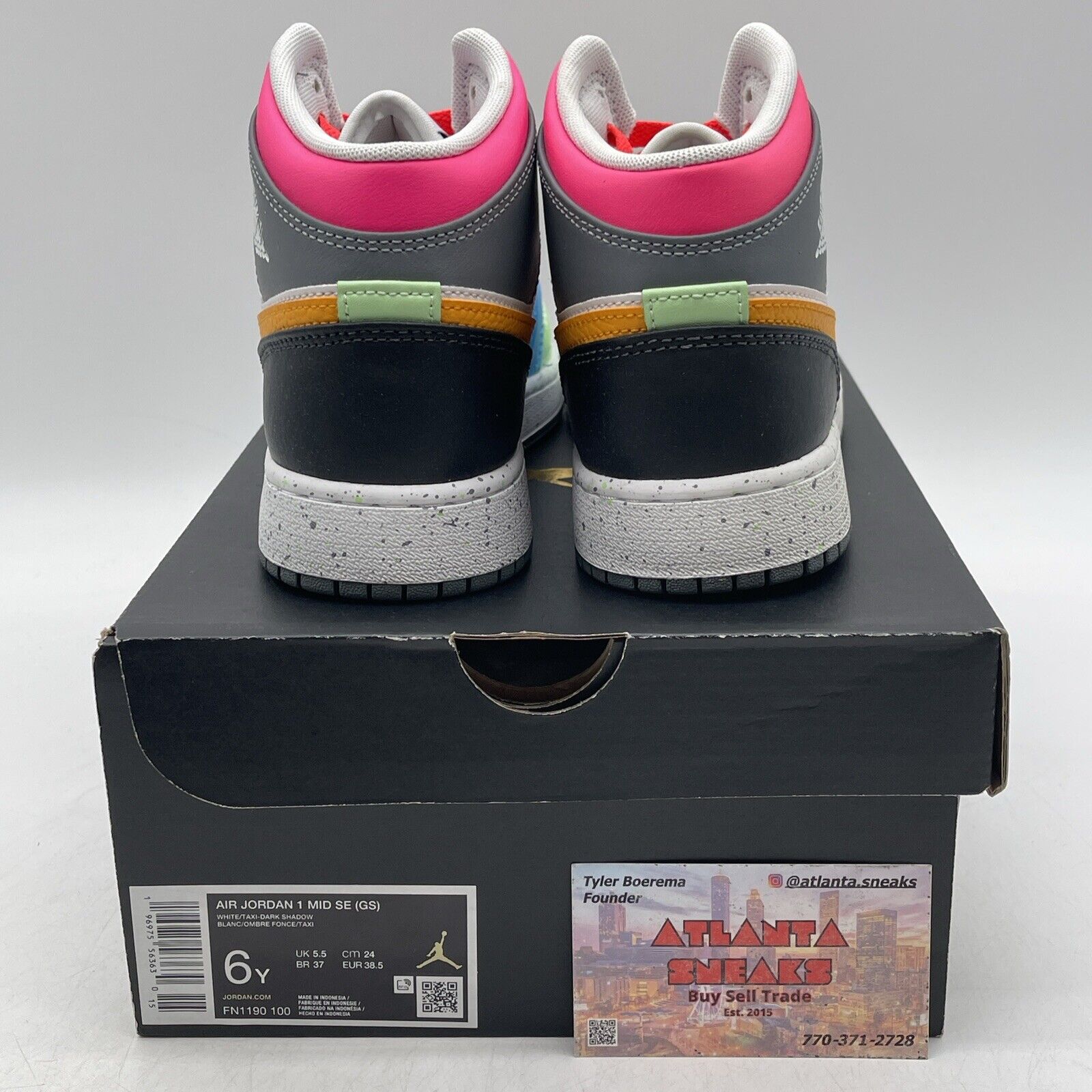 Size 6Y - Air Jordan 1 Mid SE Grade School Multi-Color Leather (FN1190-100)