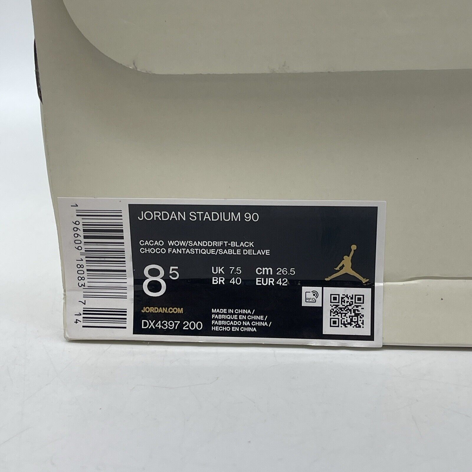 Size 8.5 - Jordan Stadium 90 Cacao Wow Brown Suede Black Leather (DX4397-200)