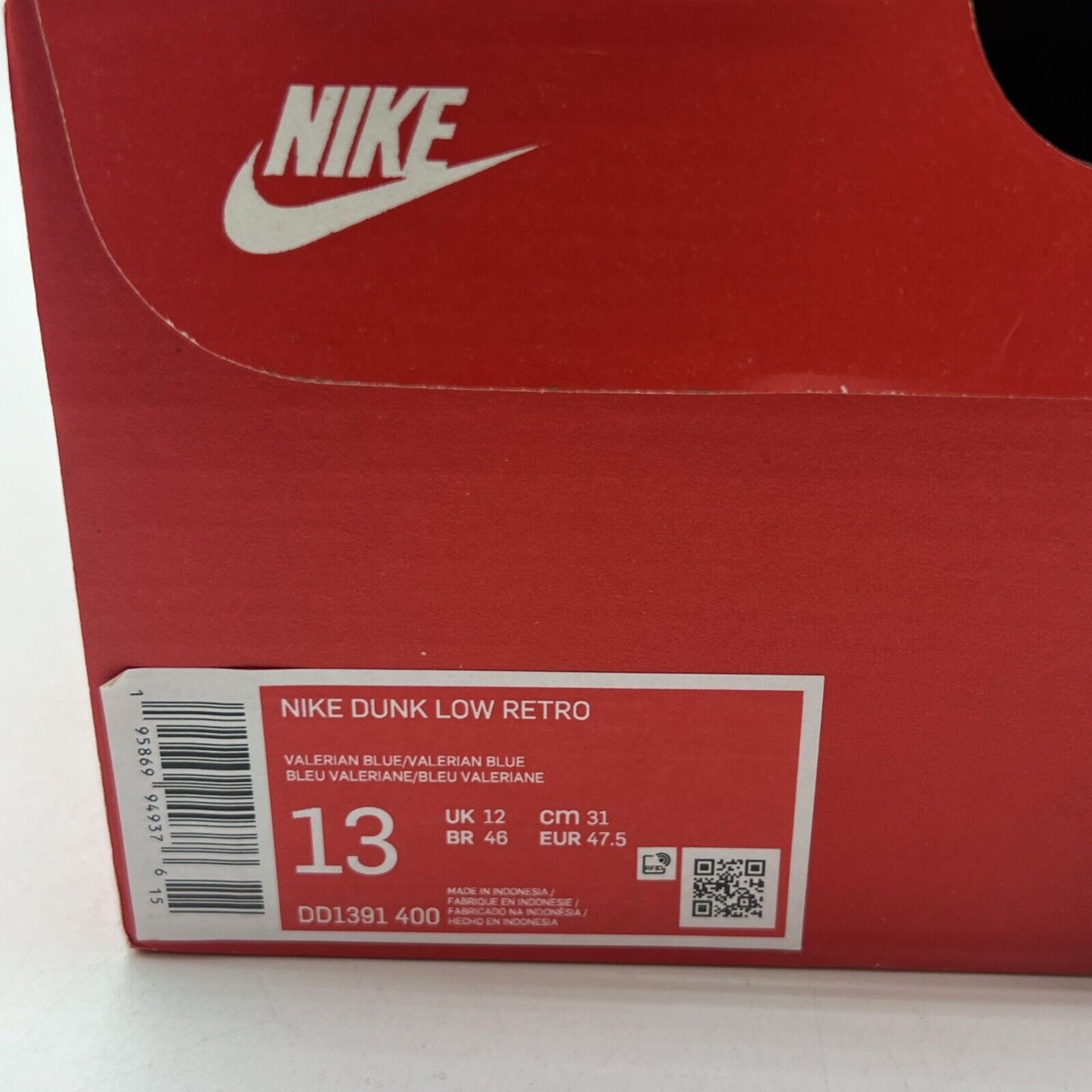 Size 13 - Nike Dunk Low Velarian Blue/White (DD1391-400)