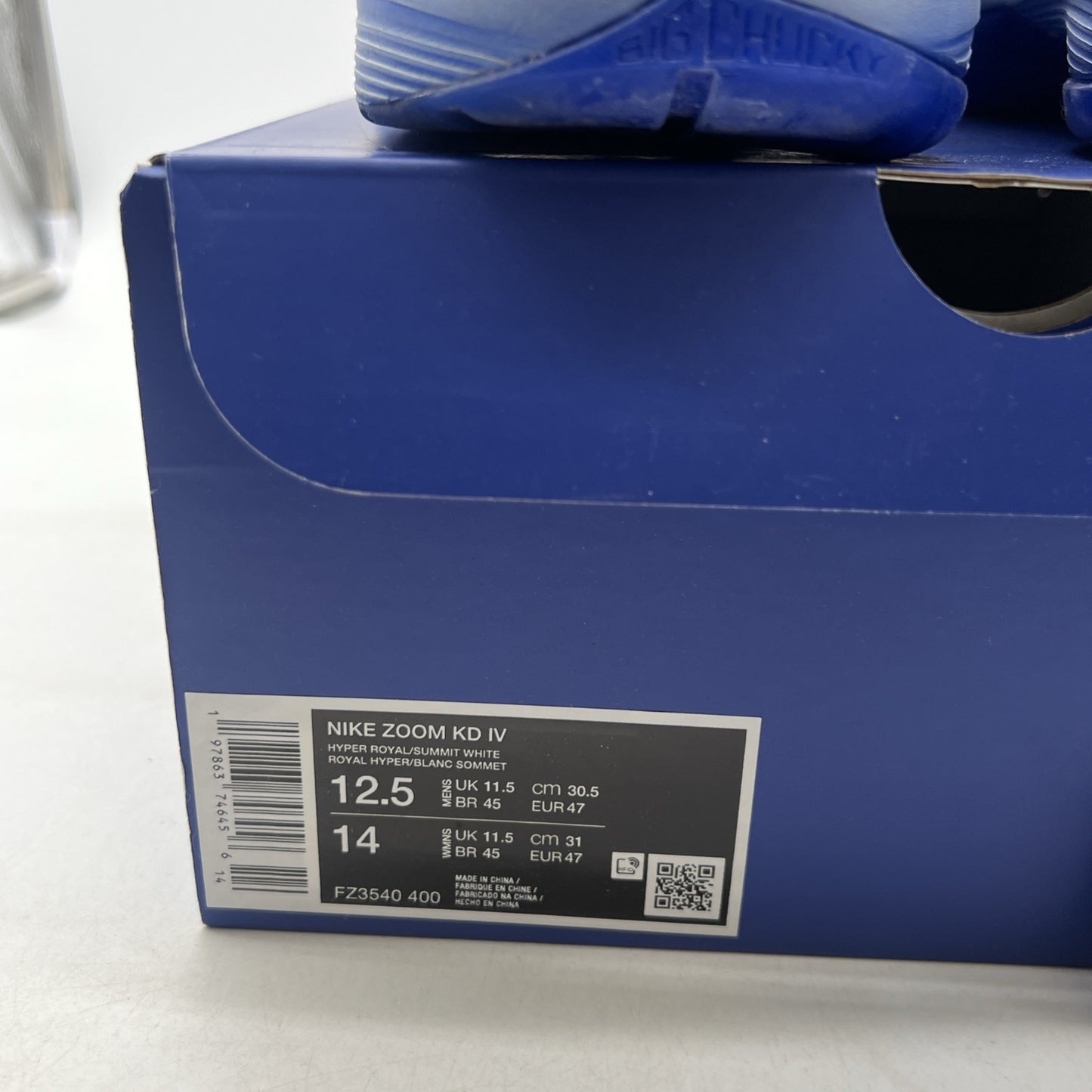Size 12.5 - Nike Zoom KD 4 The Real MVP - Hyper Royal (FZ3540-400)