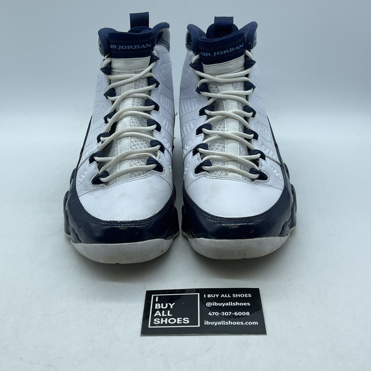 Size 8.5 - Air Jordan 9 Retro UNC Blue White Leather Suede (302370-145)