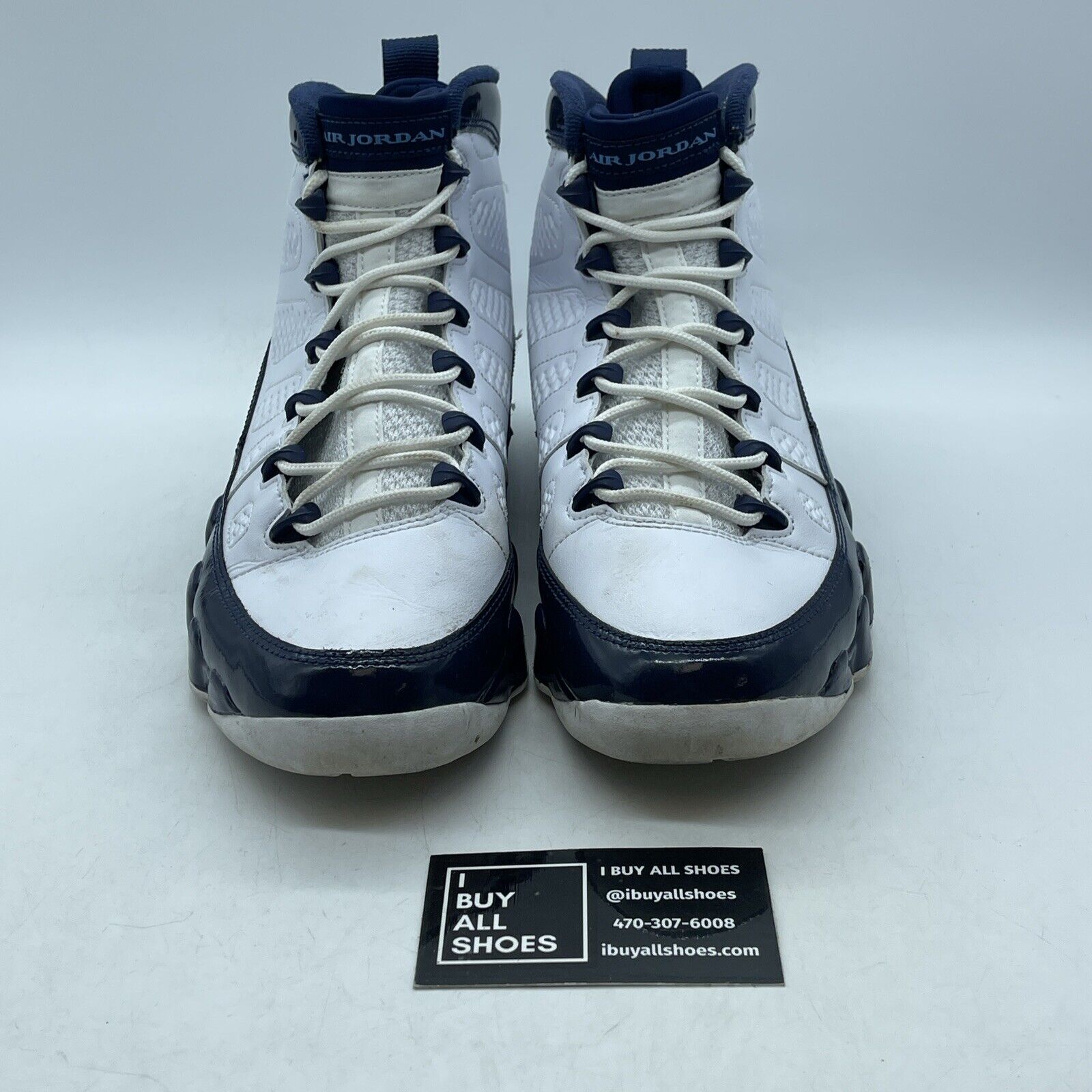 Size 8.5 - Air Jordan 9 Retro UNC Blue White Leather Suede (302370-145)