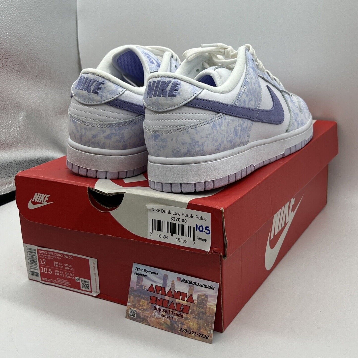 Size 12 - Nike Dunk Low OG Purple Pulse Purple White Brand New Og all