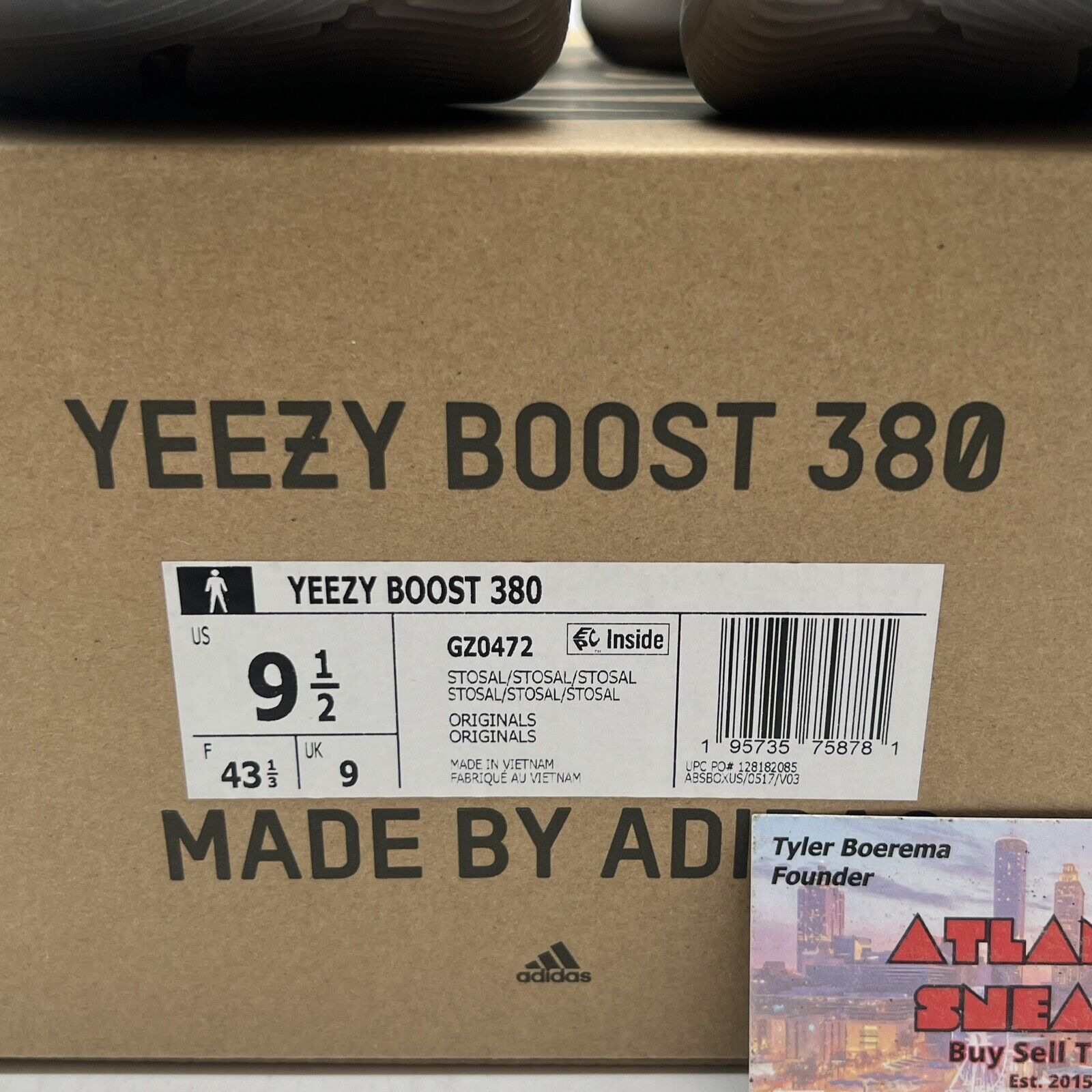 Size 9.5 - adidas Yeezy Boost 380 Stone Salt Grey Black (GZ0472)