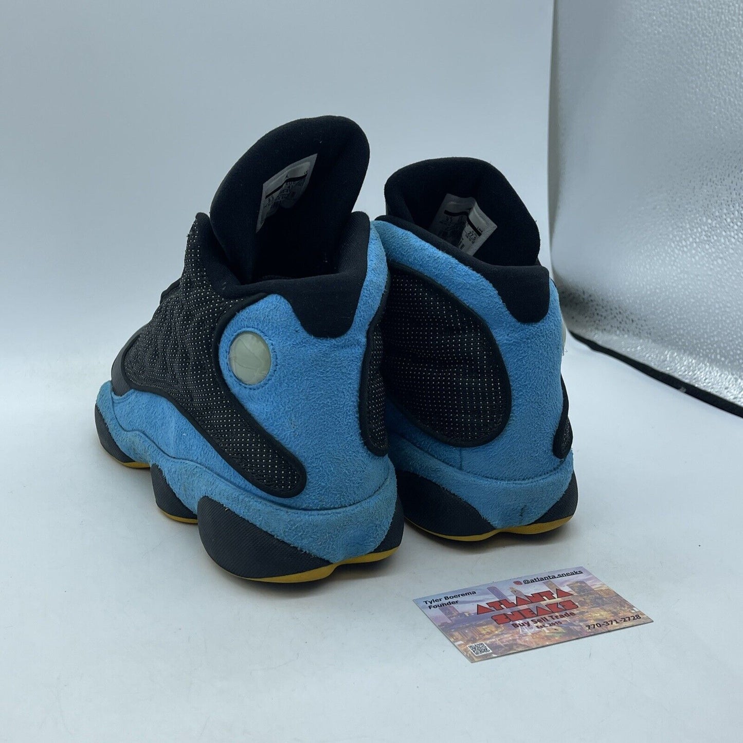 Size 9.5 - Air Jordan 13 Retro CP3 Away Blue Black Suede Leather (823902-015)