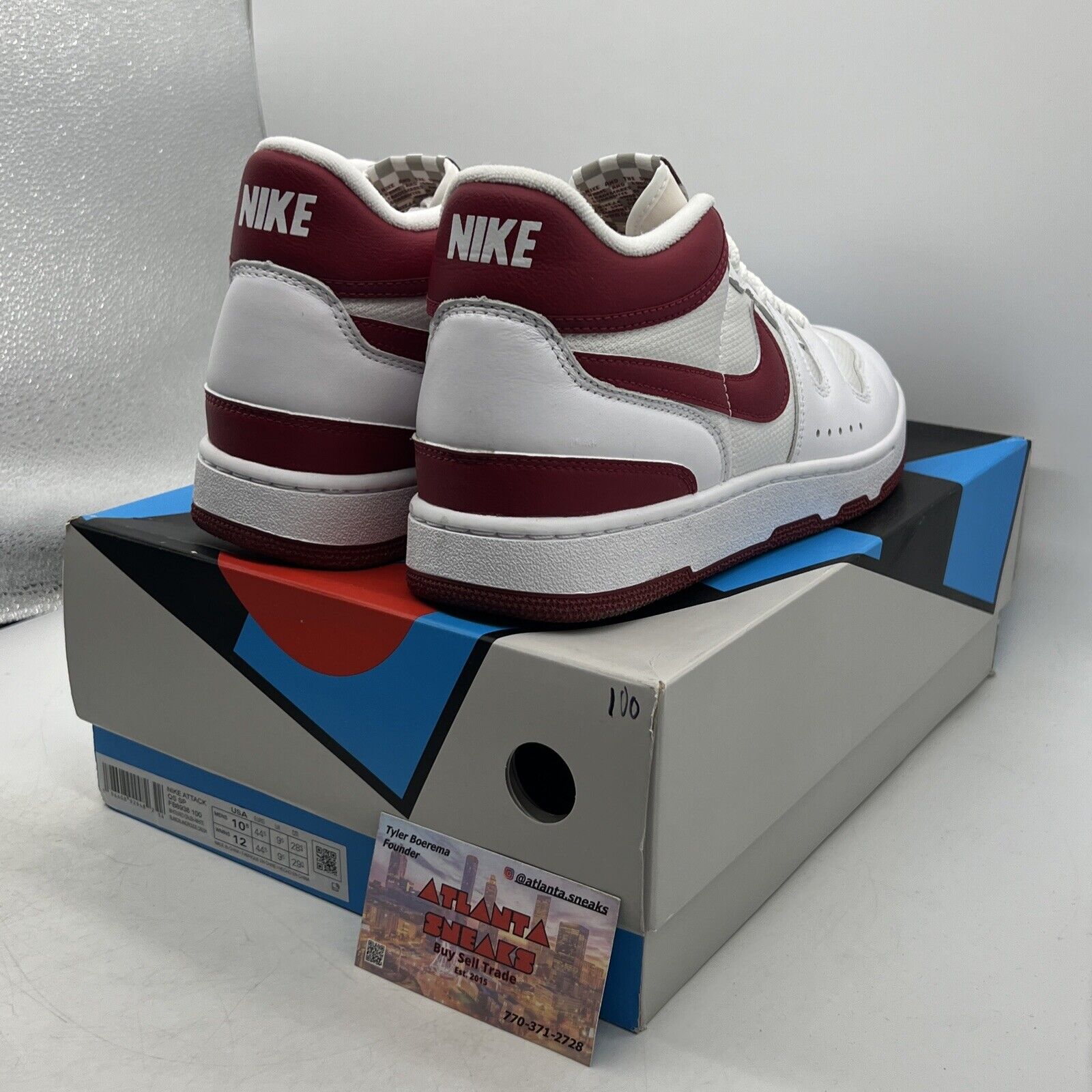 Size 10.5 - Nike Mac Attack QS SP Red Crush White Red Leather (FB8938-100)