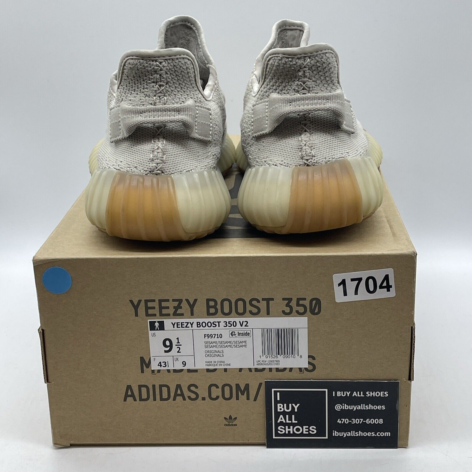 Size 9.5 - adidas Yeezy Boost 350 V2 Low Sesame Brown Tan Suede (F99710)
