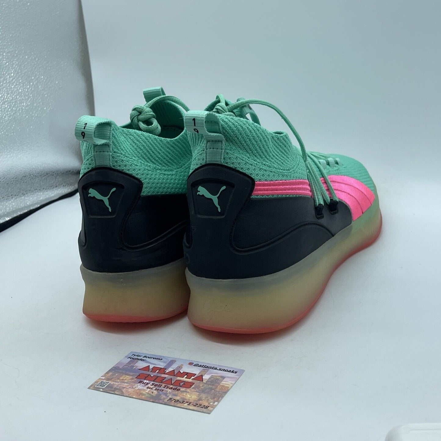 Size 13 - PUMA Clyde Court Ocean Drive Blue Pink black Suede Leather (19171501)