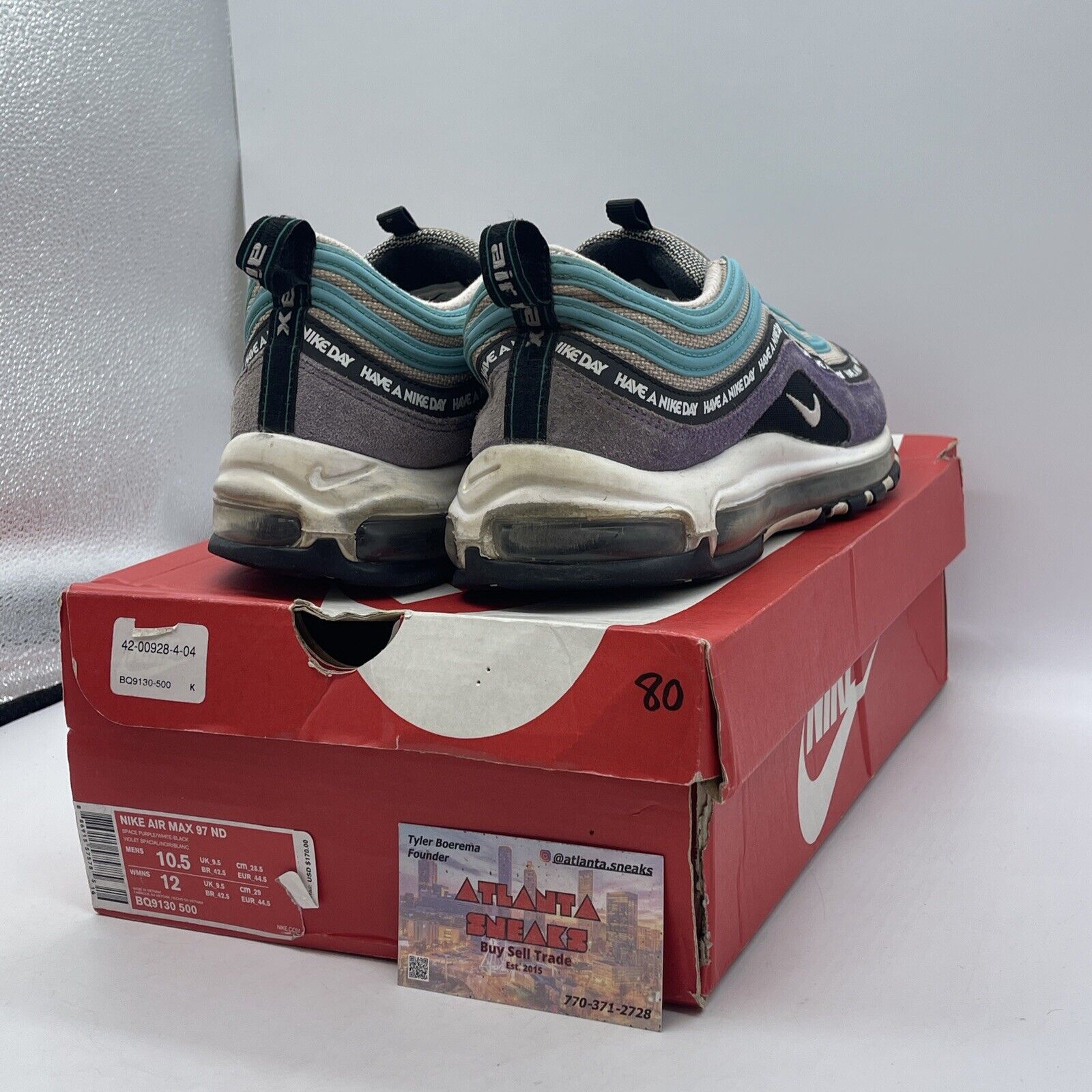 Size 10.5 - Nike Air Max 97 Have a Nike Day Black Leather Suede (BQ9130-500)