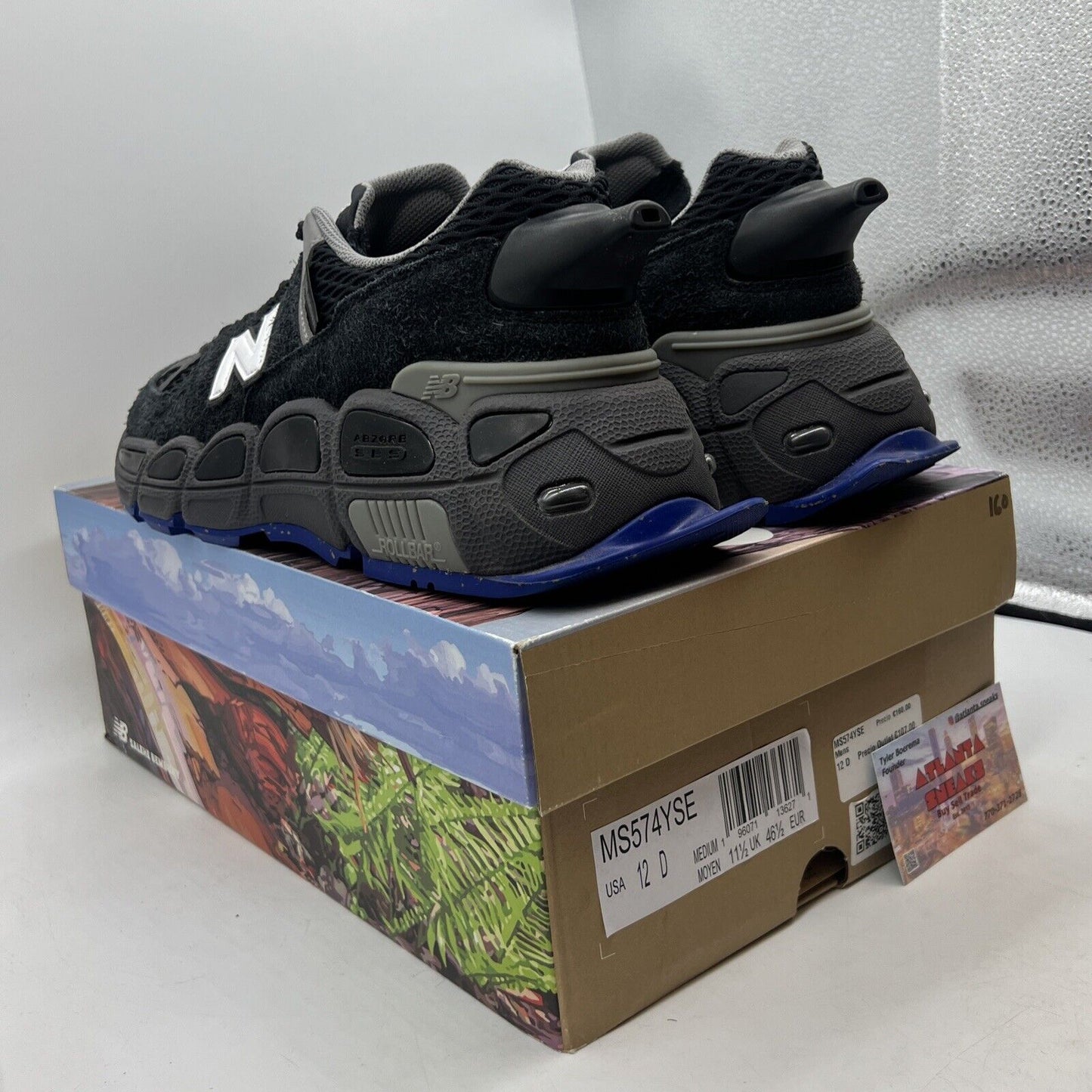 Size 12 - New Balance Salehe Bembury x 574 YURT Universal Communication - Black
