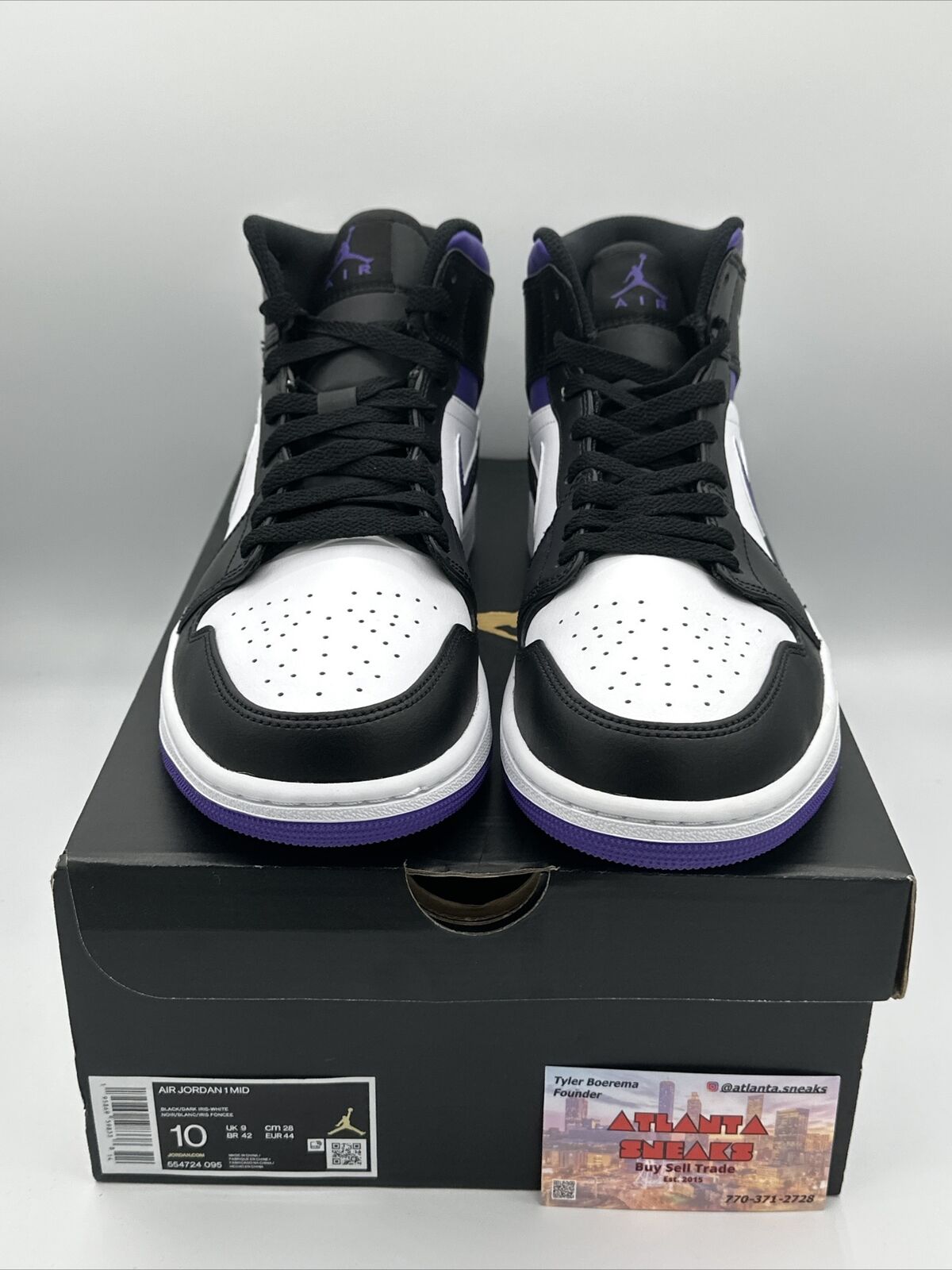 Nike Air Jordan 1 Mid Court Purple Men's Size 10 (554724-095)