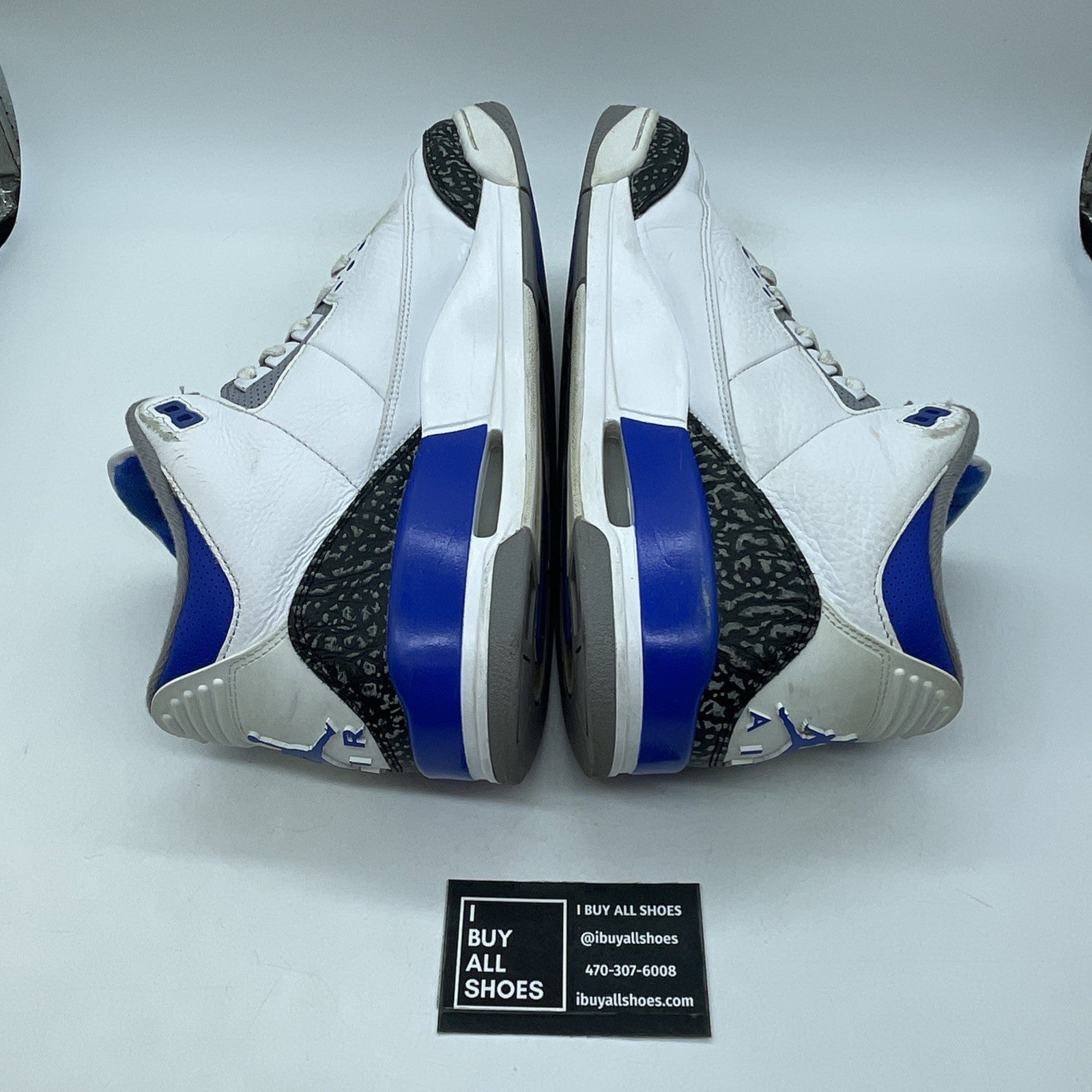 Size 12 - Jordan 3 Retro Mid Racer Blue Grey White Suede Leather (CT8532-145)