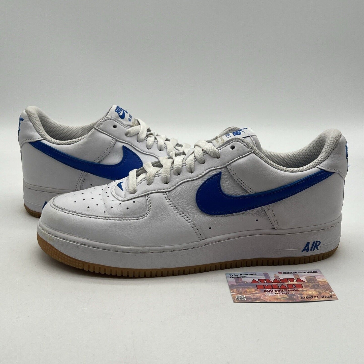 Size 11- Nike Air Force 1 Low Color of the Month - White Royal Blue (DJ3911-101)