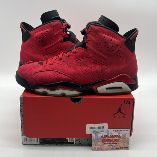 Size 10 - Air Jordan 6 Retro Toro Bravo Black Red Suede (CT8529-600)