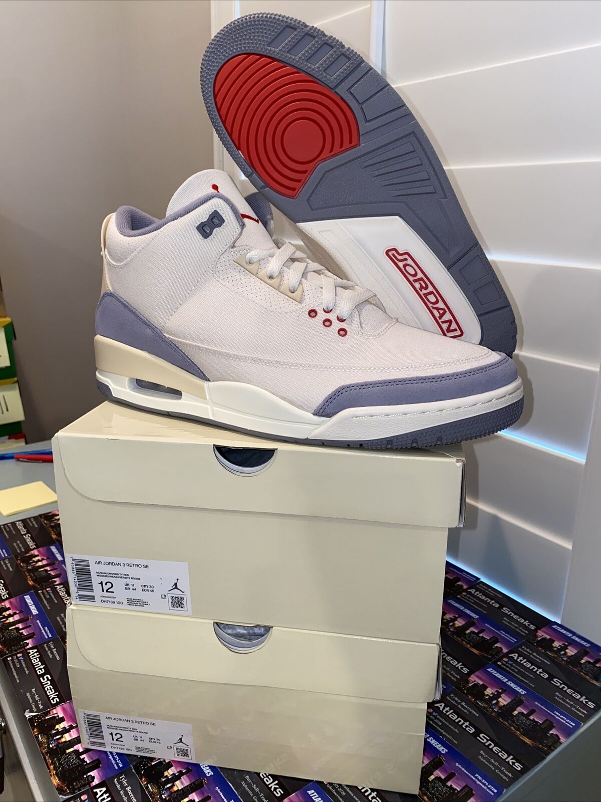 Size 12 - Jordan 3 Muslin NEW OG ALL ICY COLORWAY RARE