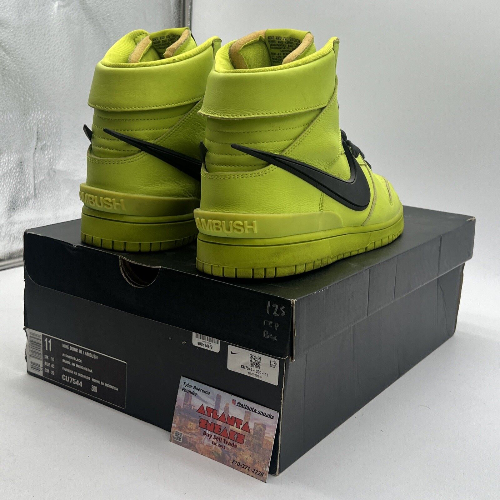 Size 11 - Nike AMBUSH x Dunk High Flash Lime (CU7544-300)