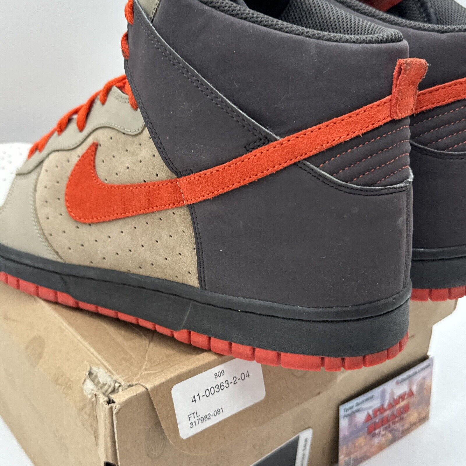 Size 12 - Nike Dunk High Brown - 317982-081 Orange 2008 Release Suede Leather
