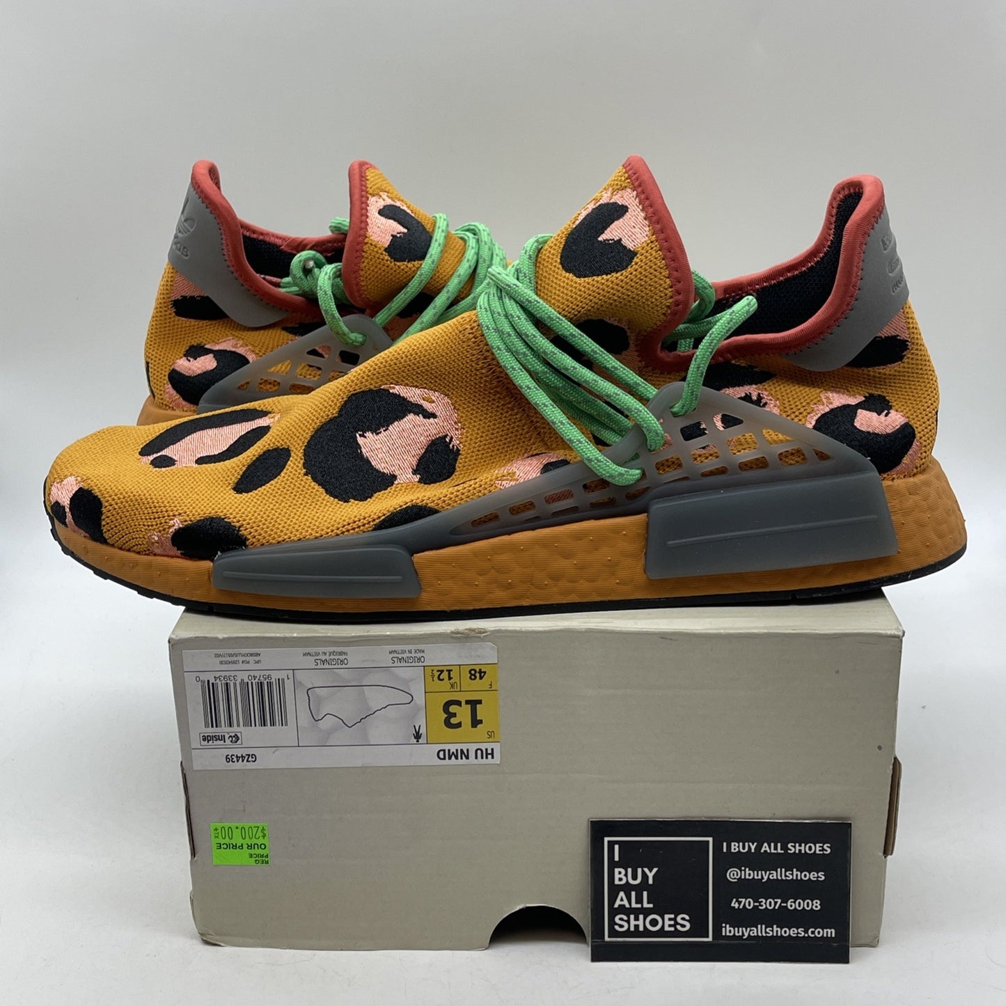 Size 13 - Adidas Pharrell x NMD Human Race Animal Print (GZ4439)