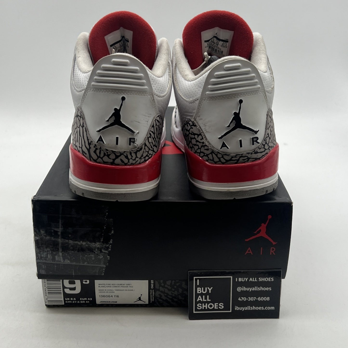 Size 9.5 - Air Jordan 3 Retro Hall of Fame 2018 (136064-116)