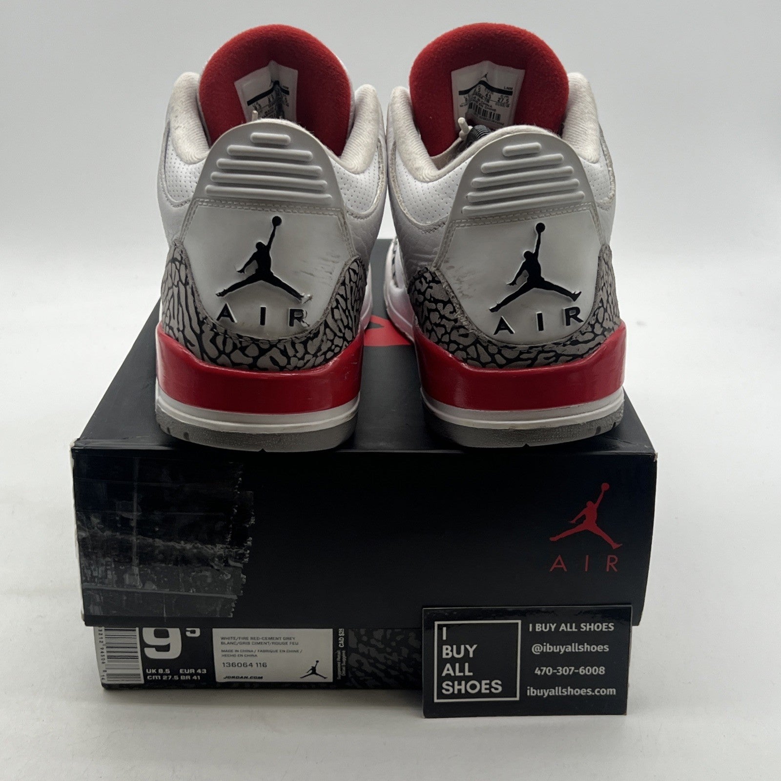 Size 9.5 - Air Jordan 3 Retro Hall of Fame 2018 (136064-116)