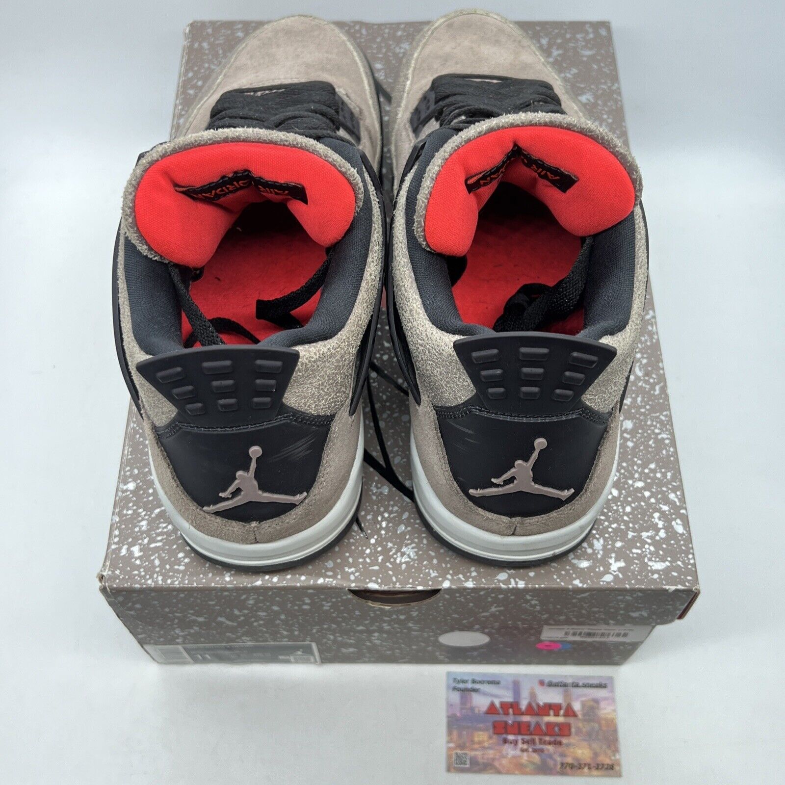 Size 11 - Jordan 4 Retro Mid Taupe Haze White Black Red (DB0732-200)