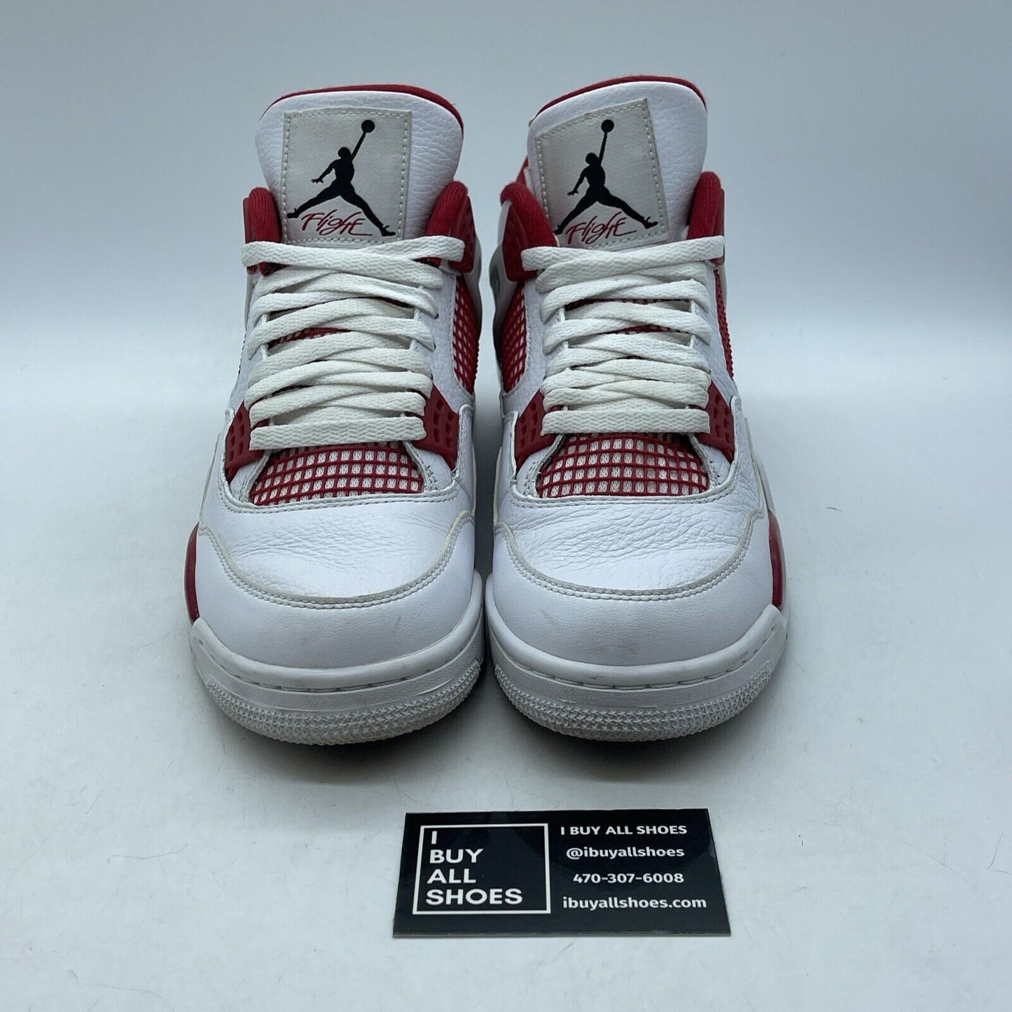 Size 9 - Jordan 4 Retro alternate 89 Red Black White Leather (308497-106)