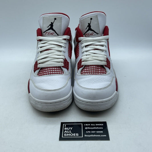 Size 9 - Jordan 4 Retro alternate 89 Red Black White Leather (308497-106)