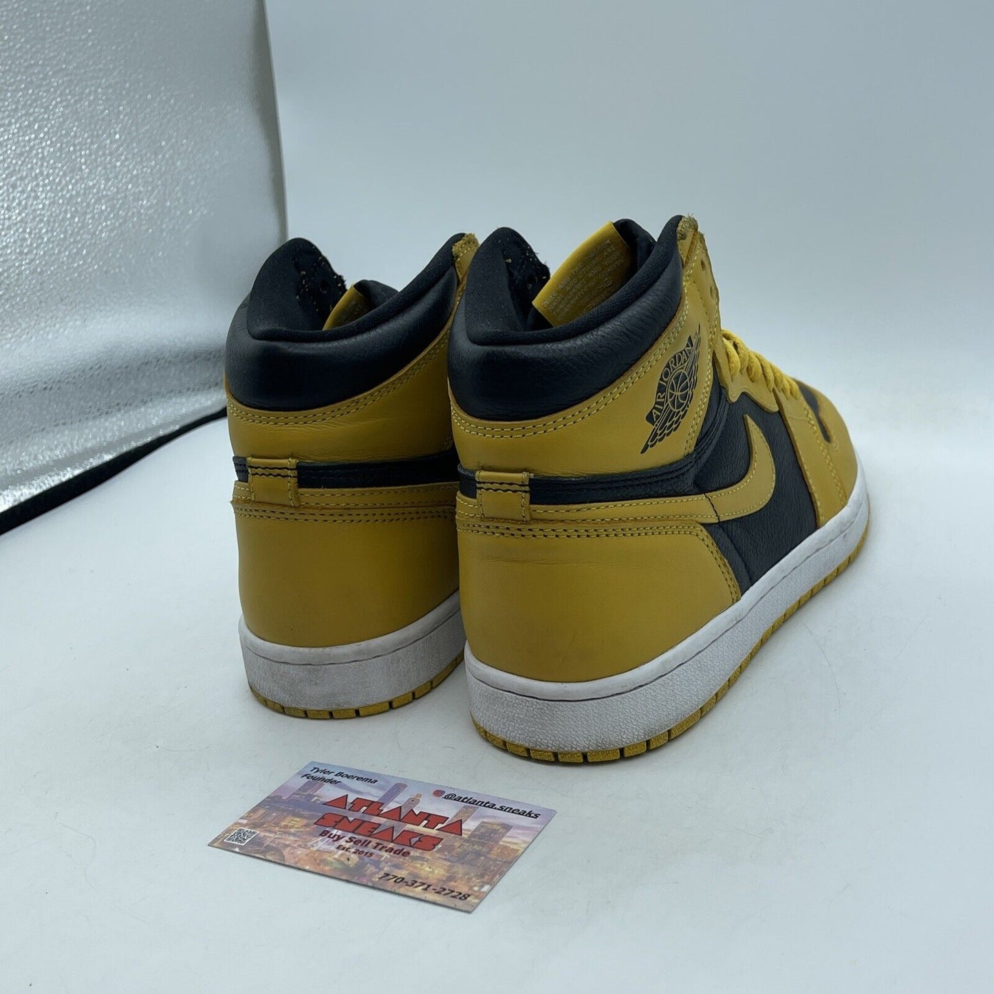 Size 8 - Jordan 1 Retro OG High Pollen Yellow Black White Leather (555088-701)