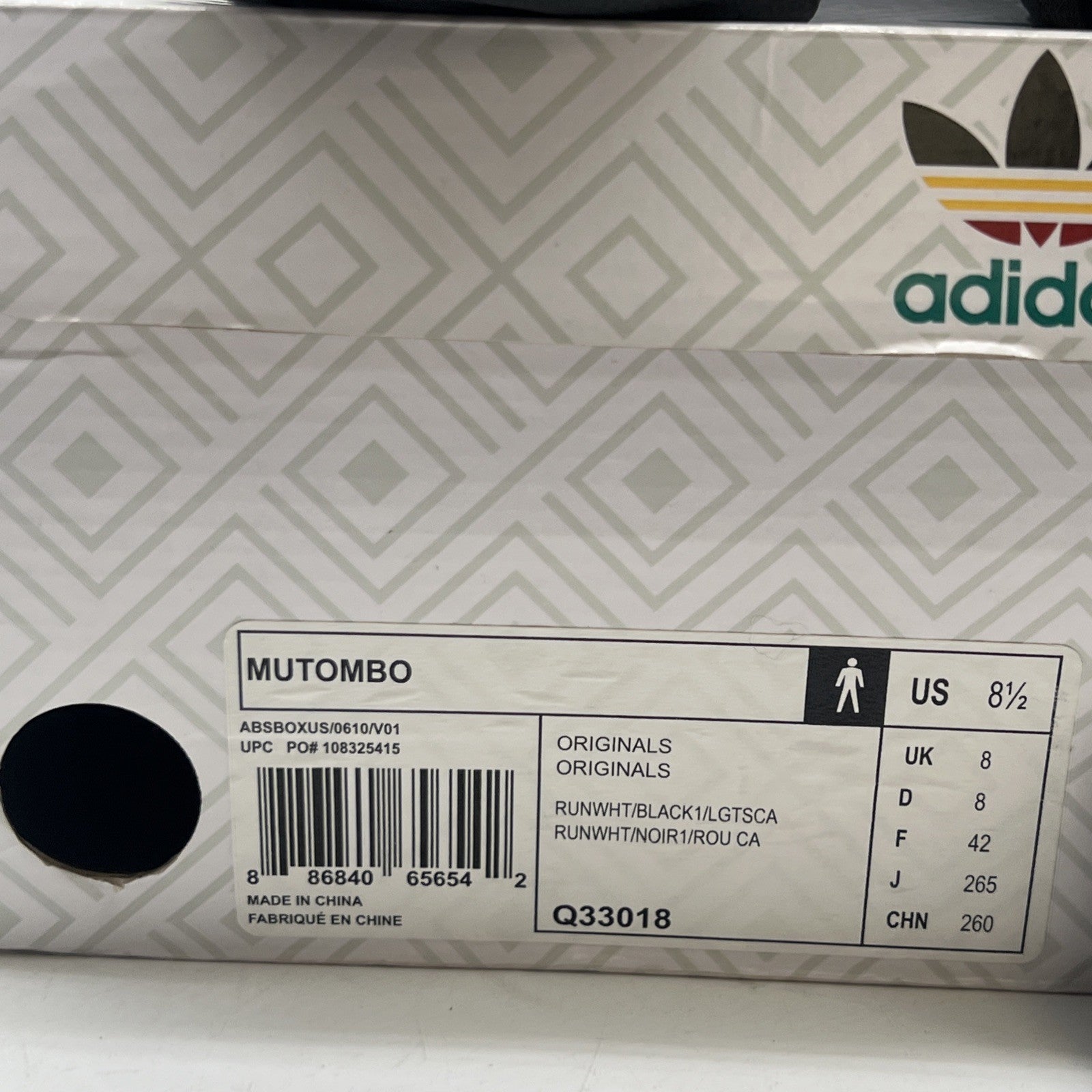 Size 8.5 - Adidas Mutombo Black High Top Retro Basketball Sneakers (Q33018)