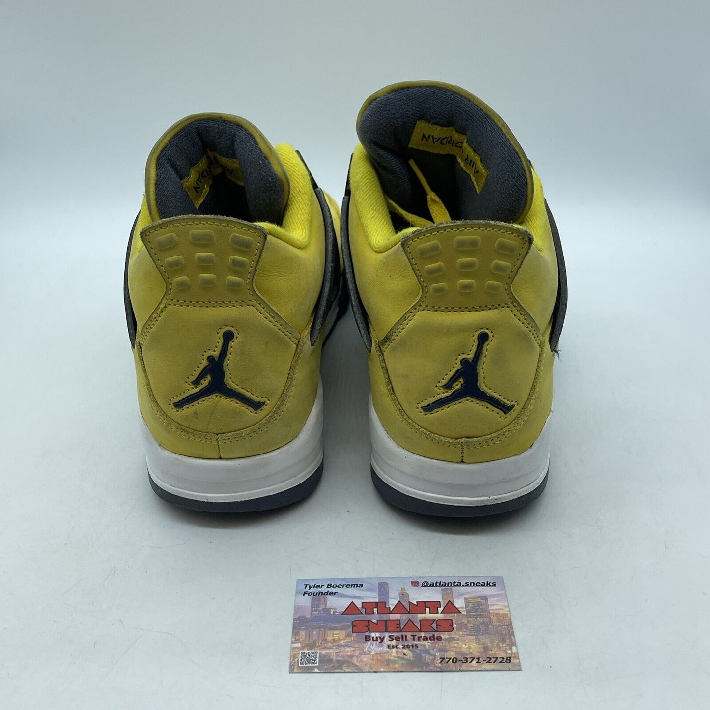 Size 12 - Jordan 4 Retro Mid Lightning Yellow Black Suede Leather (CT8527-700)