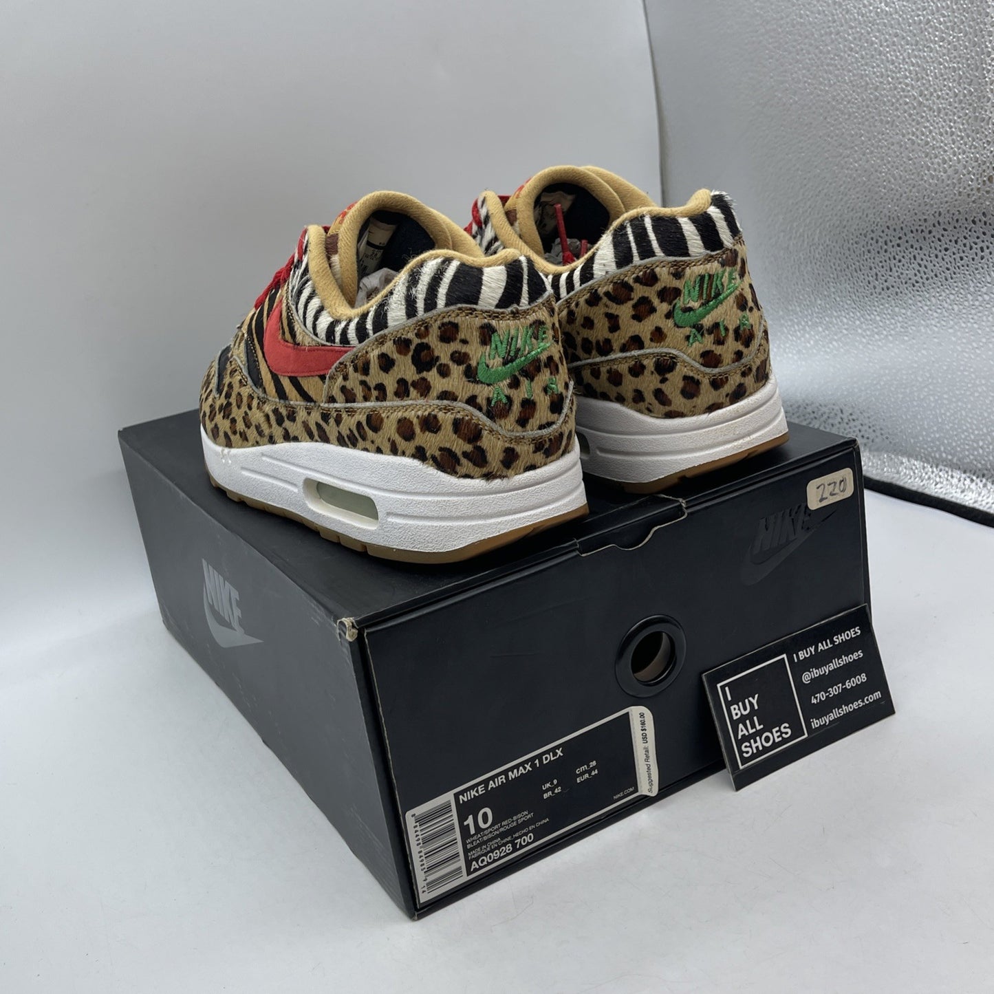 Size 10 - Nike Atmos x Air Max 1 DLX 2018 Animal Pack (AQ0928-700)