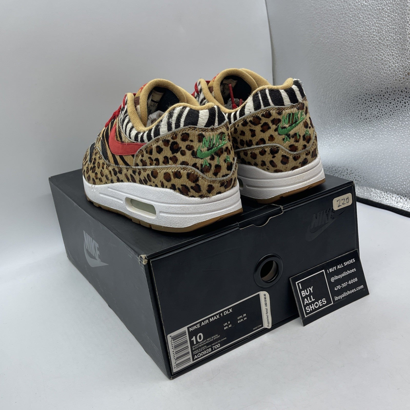 Size 10 - Nike Atmos x Air Max 1 DLX 2018 Animal Pack (AQ0928-700)