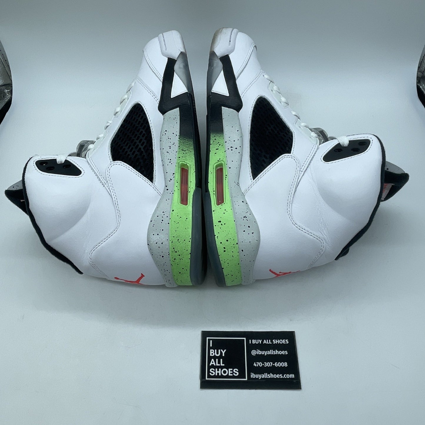 Size 12 - Air Jordan 5 Retro Pro Stars White Green Leather (136027-115)