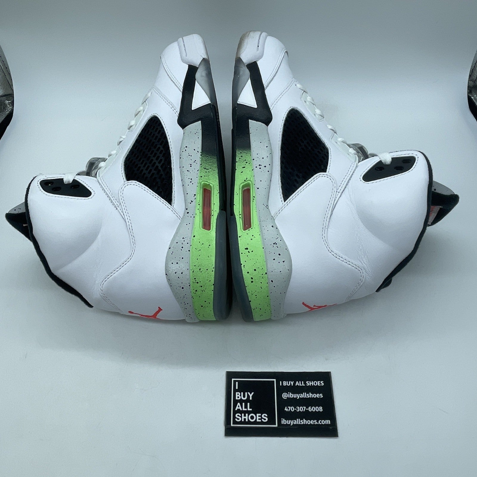 Size 12 - Air Jordan 5 Retro Pro Stars White Green Leather (136027-115)