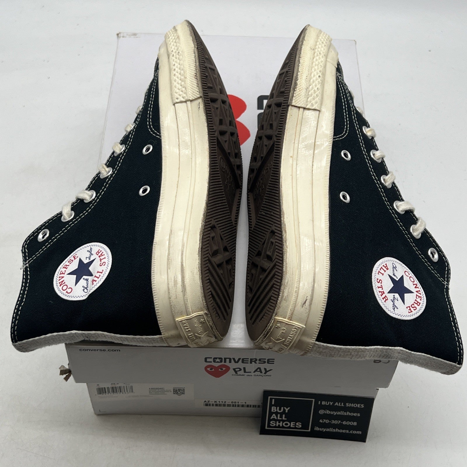 Size 9 - Converse Chuck Taylor All Star High x Comme des Garcons Play (150204C)