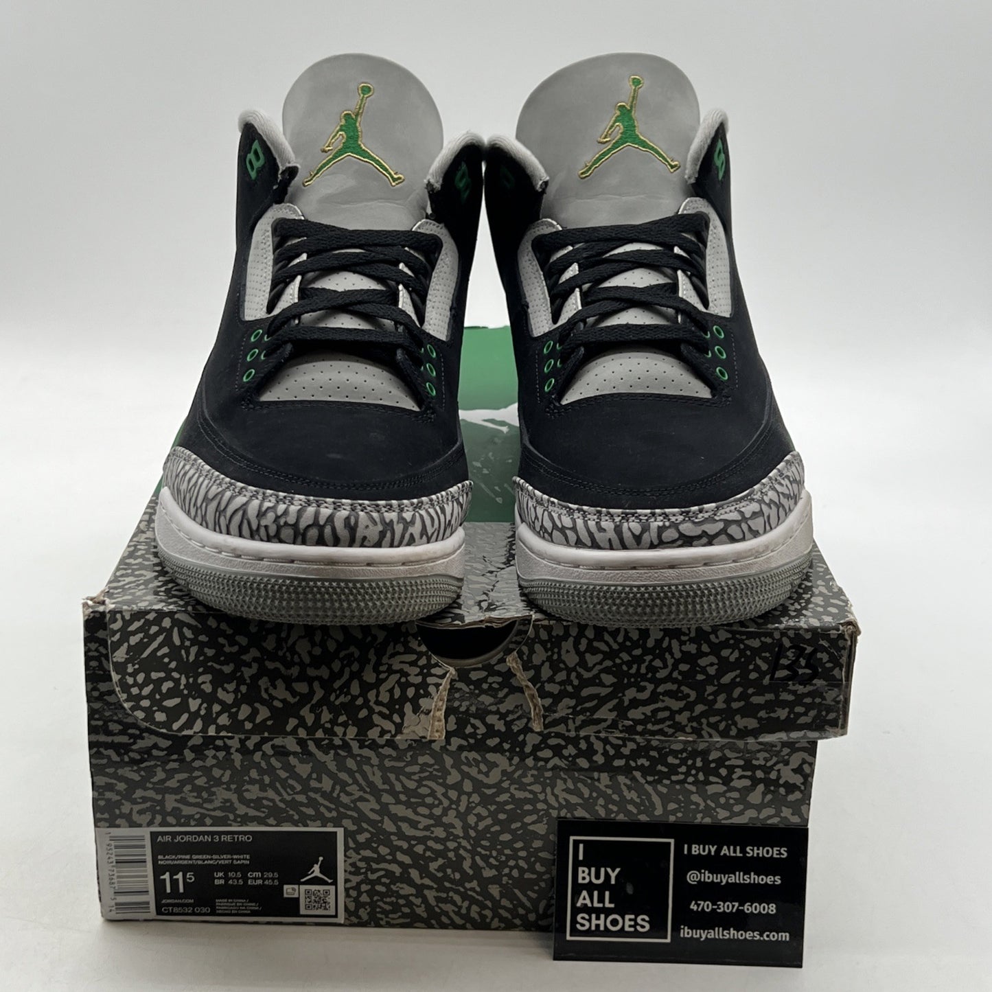 Size 11.5 - Air Jordan 3 Retro Mid Pine Green (CT8532-030)