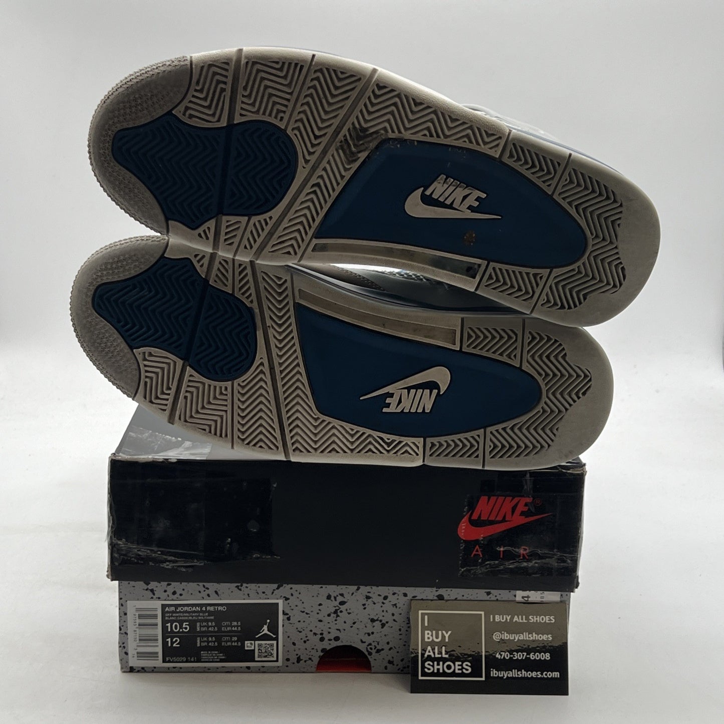Size 10.5 - Air Jordan 4 Retro 2024 Military Blue (FV5029-141)