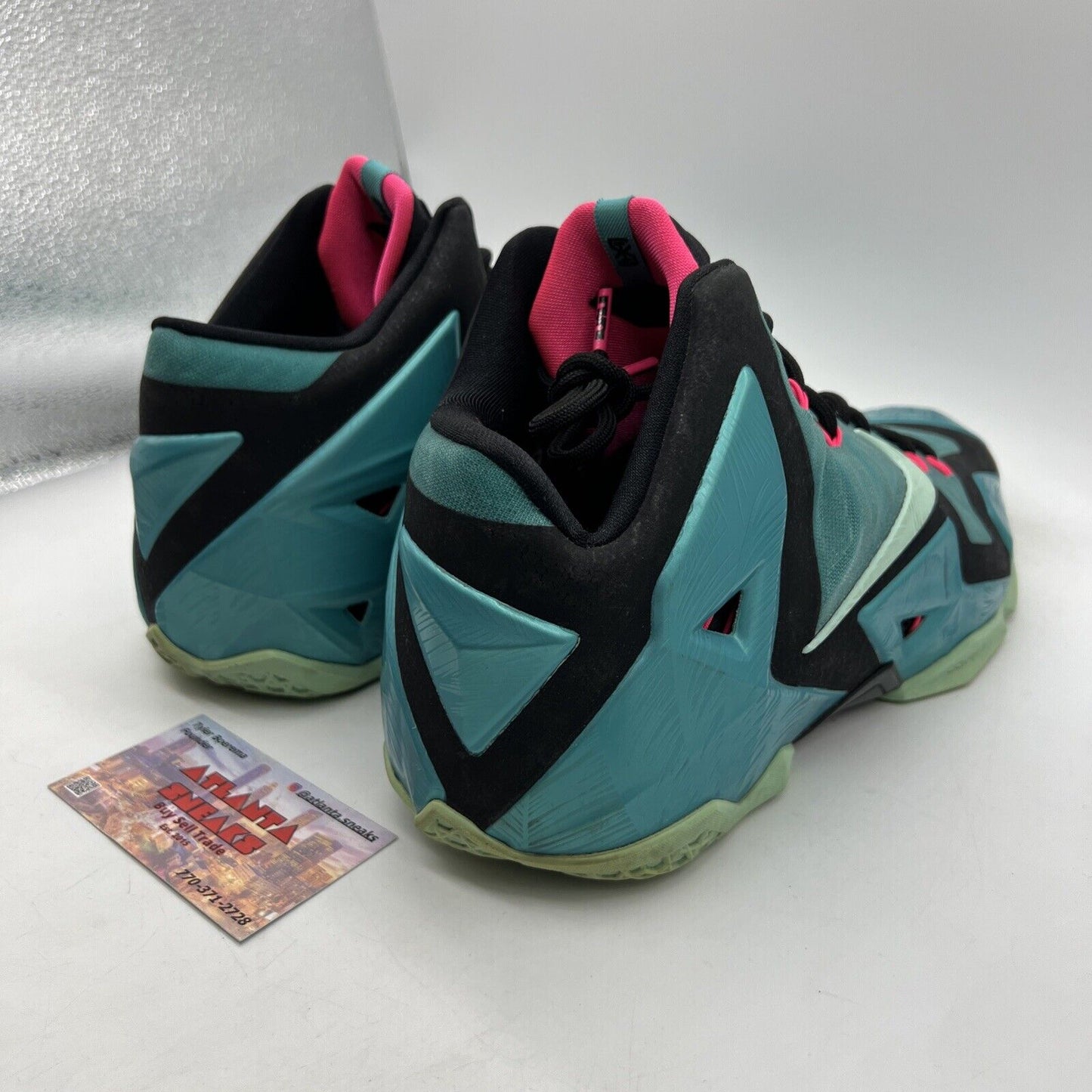 Size 12 - Nike LeBron 11 South Beach Pink Black Teal (616175-330)