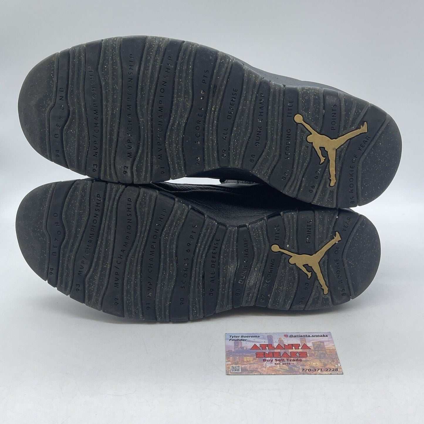 Size 12 - Air Jordan 10 Retro NYC Gold Black Leather (310805-012)