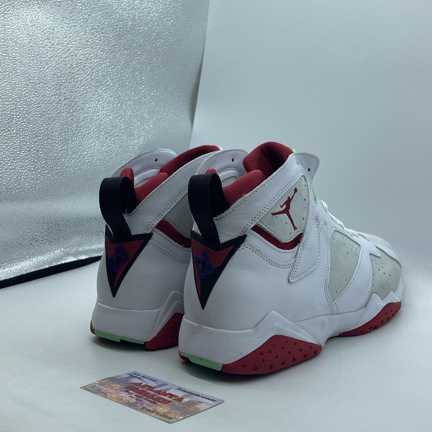 Size 11 - Air Jordan 7 Retro 2015 Hare White Red Purple Green (304775-125)