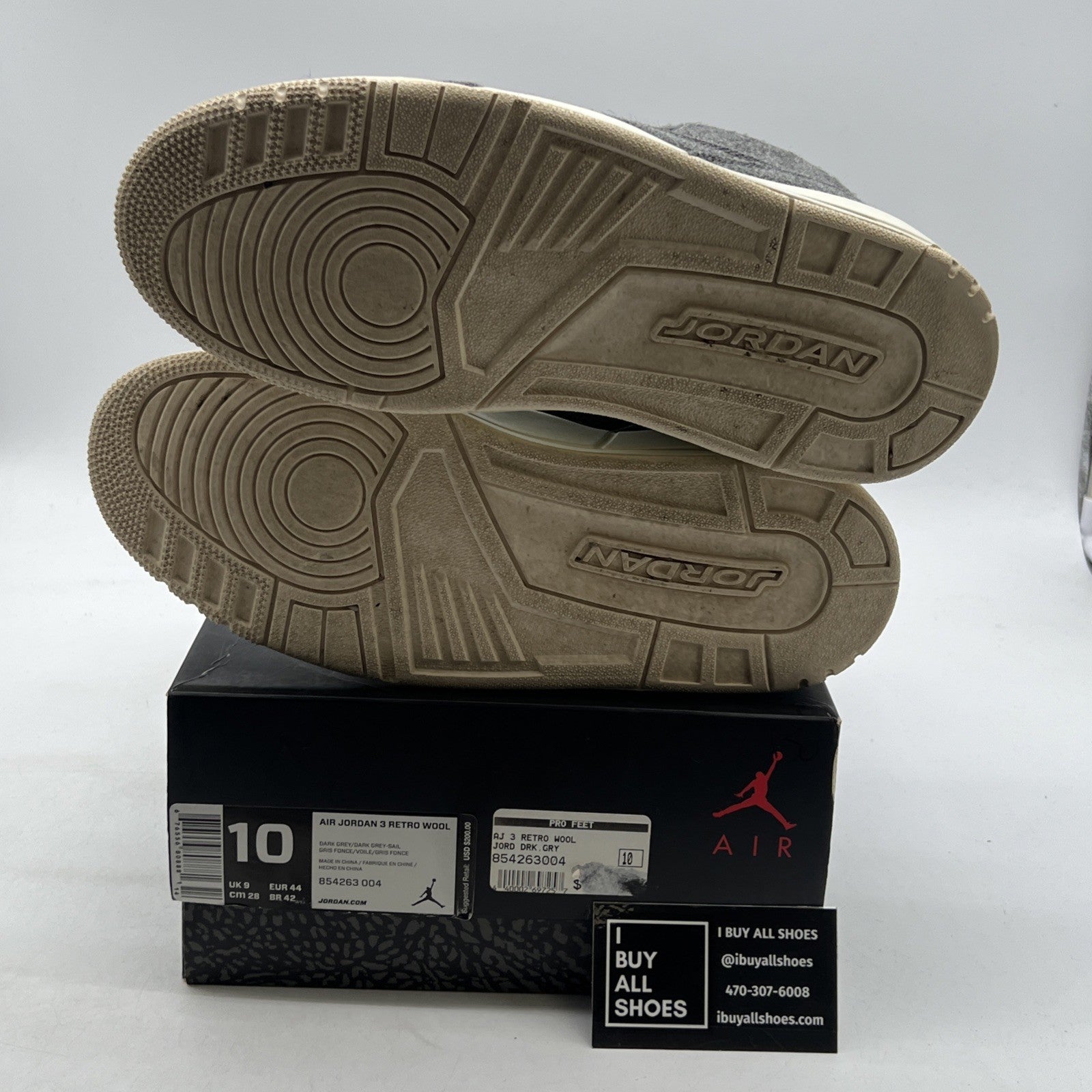 Size 10 - Air Jordan 3 Retro Wool (854263-004)