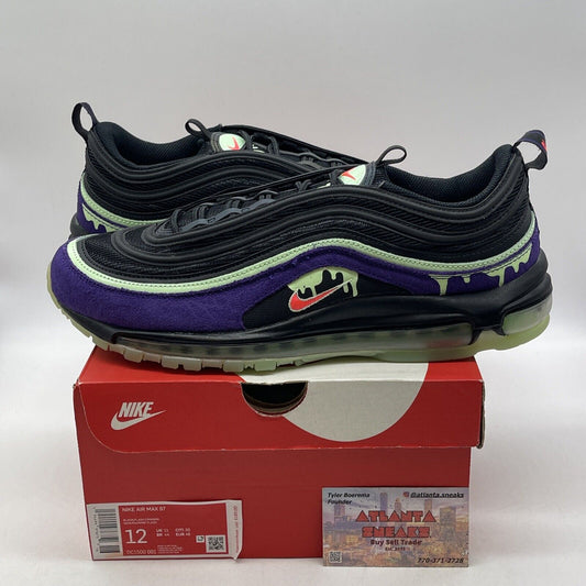 Size 12 - Nike Air Max 97 Halloween Slime Purple Black Suede Leather (DC1500-001