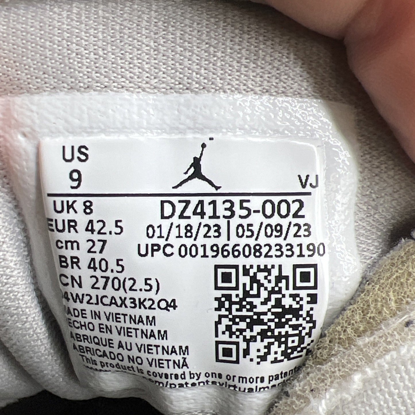 Size 9 - Air Jordan 1 SE Craft Low Inside Out - Cement Grey (DZ4135-002)