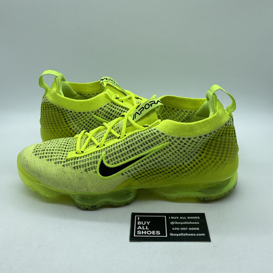 Size 10 - Nike Air VaporMax 2021 Flyknit Next Nature Volt Black (FD0761-700)