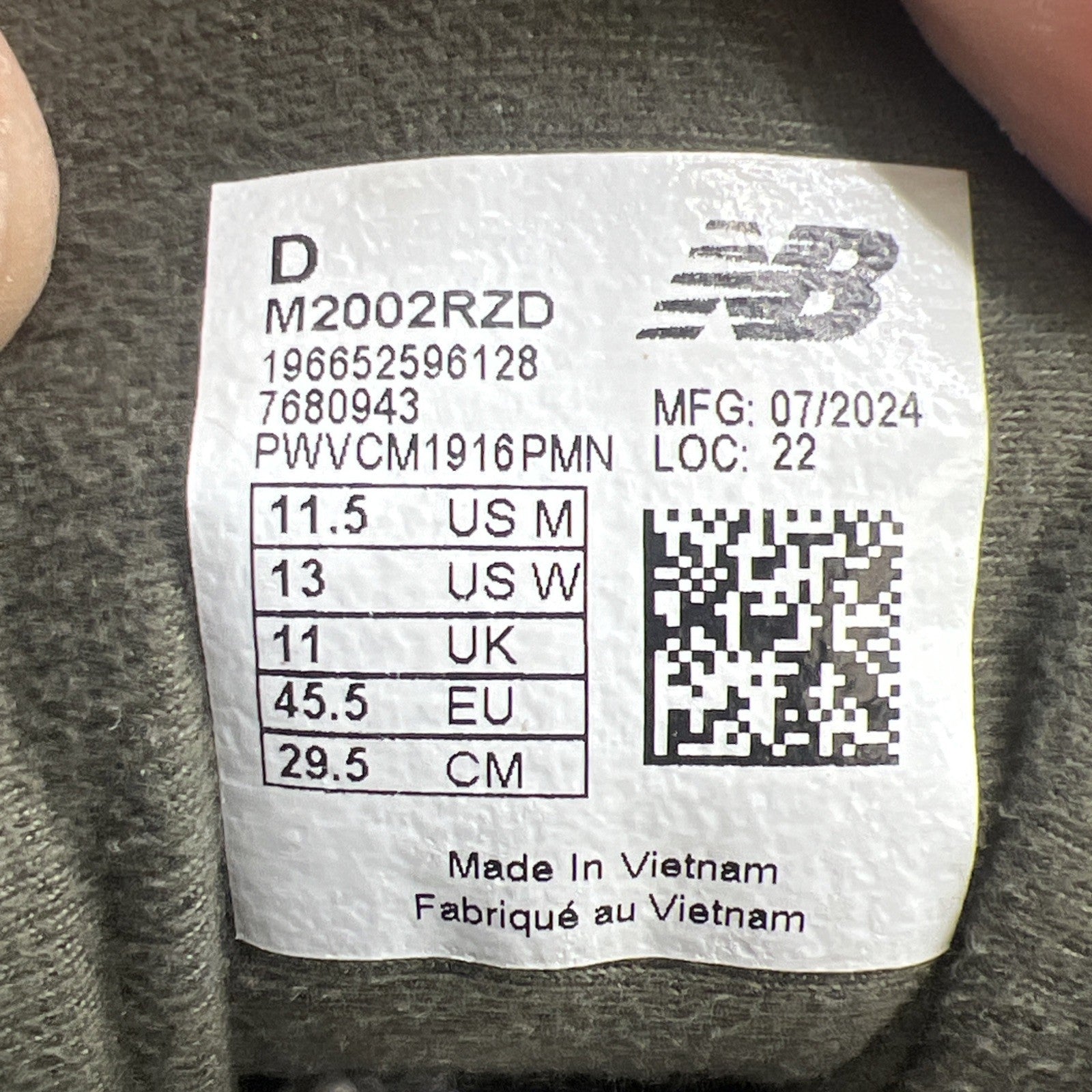 Size 11.5 - New Balance 2002R Dark Moss (M2002RZD)